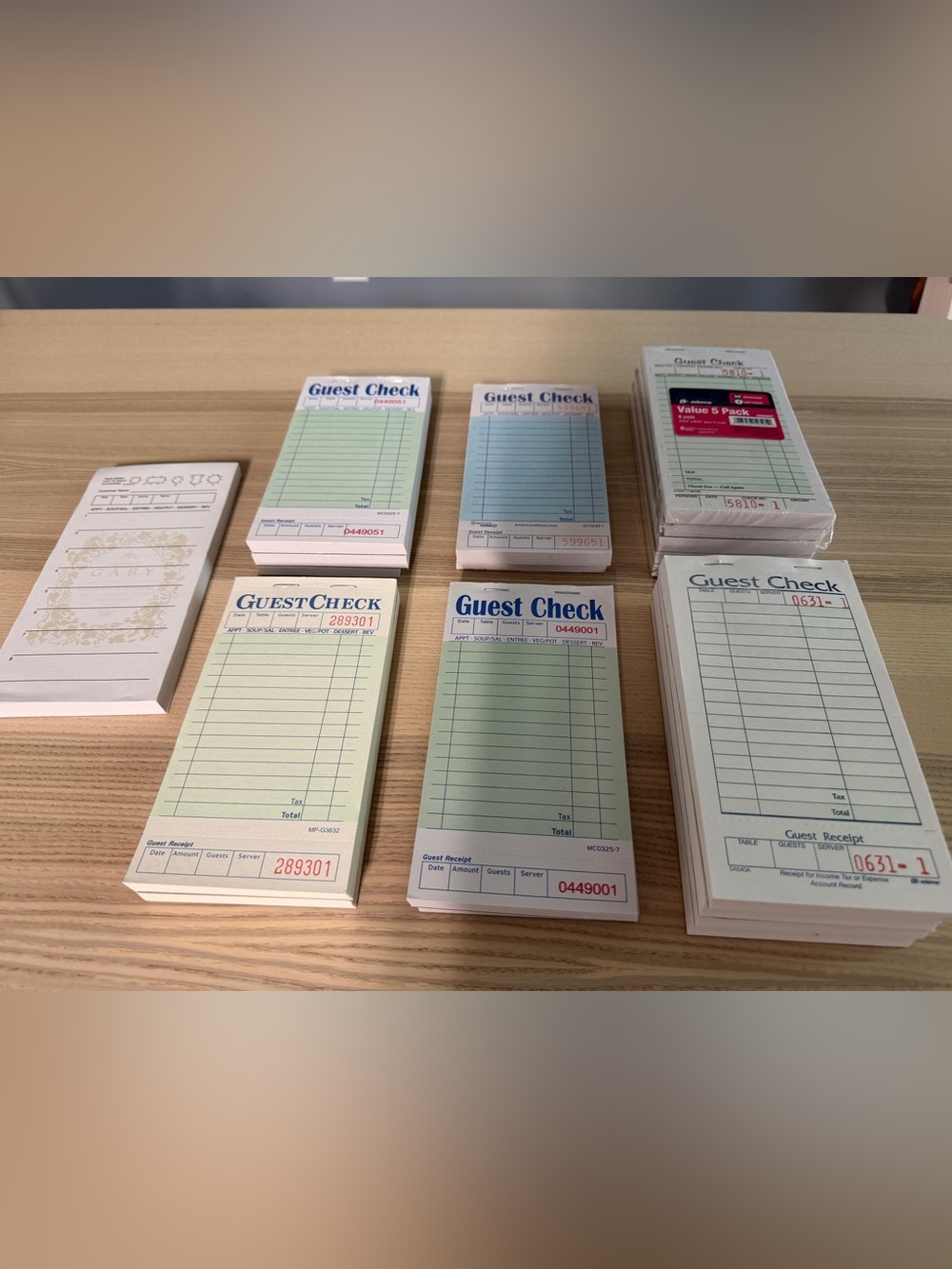 Total 19 packs of Guest Check books. - Picture 2 of 2